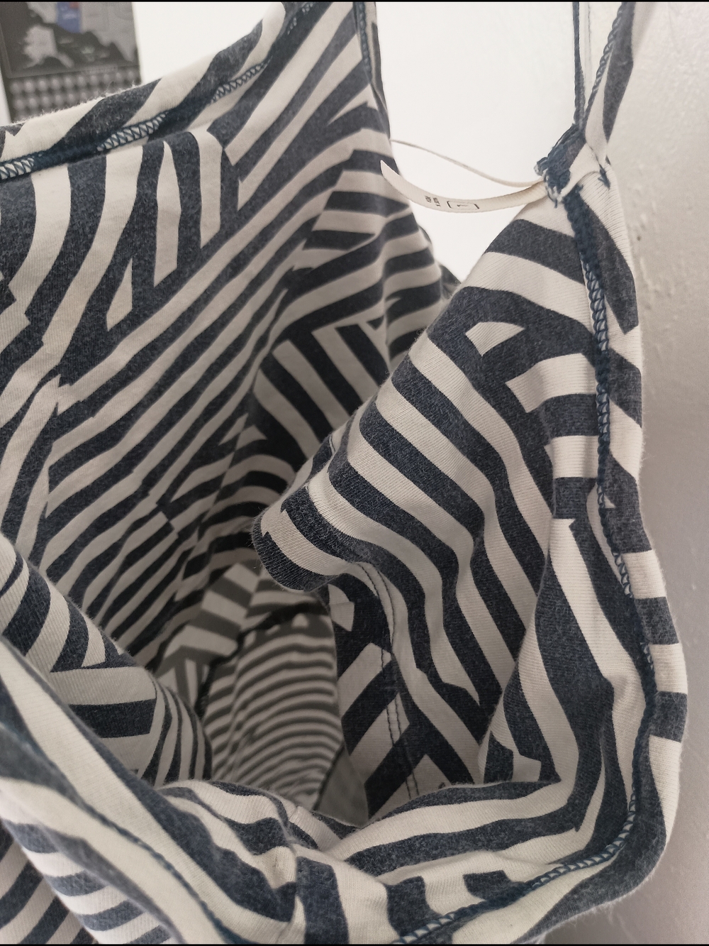 Pact Organic Cotton Fit & Flare Midi Dress Geometric Stripes - Picture 9 of 14